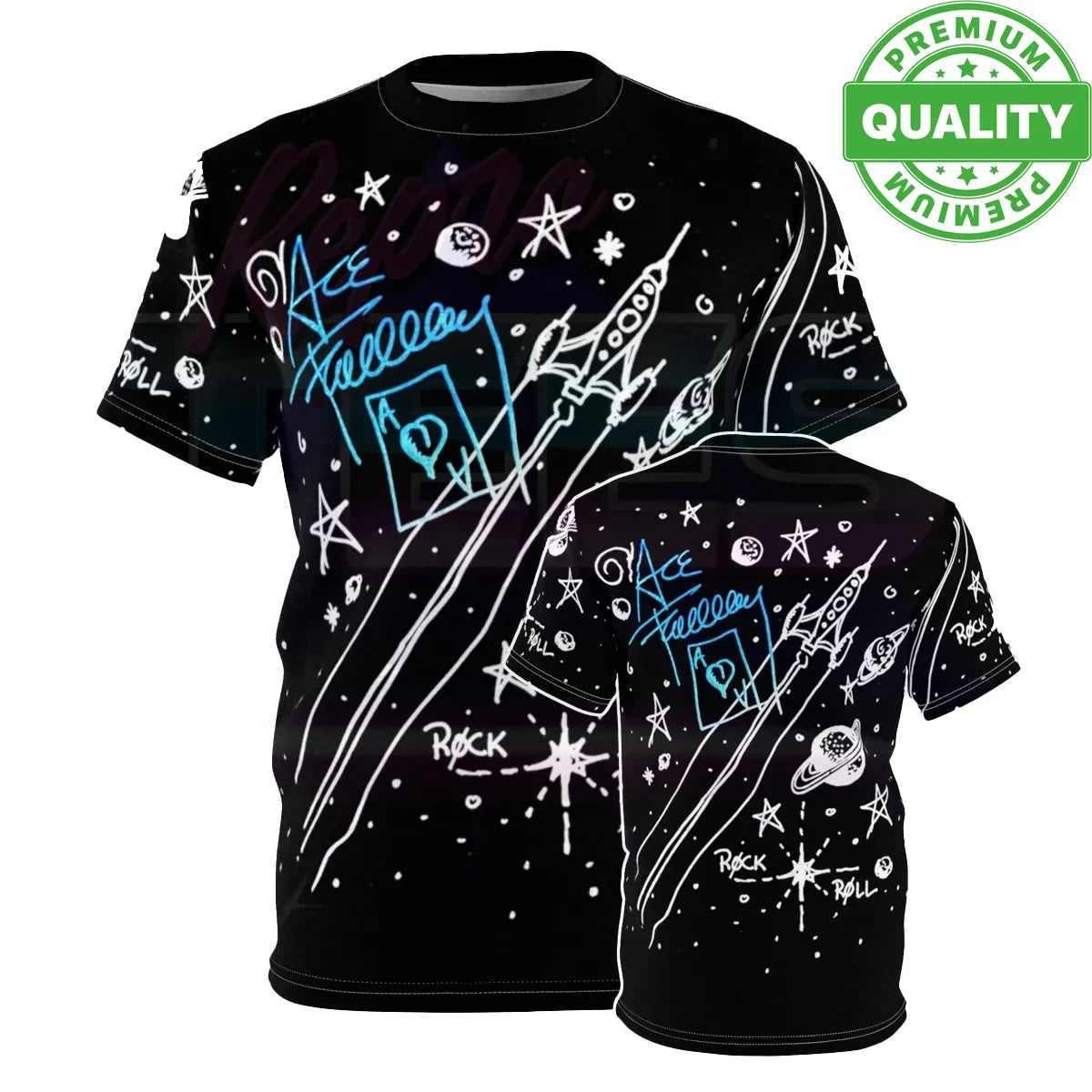 Ace Frehley 2000 Man 3D AOP Tee Shirt Black Unisex S-5XL US1633