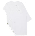 Lacoste V-Neck Shirt Mens LARGE White 5 Pack 100% Cotton Tee Logo Slim Fit NEW