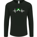 Pulse Camping Camper Camp Festival ECG Mens Long Sleeve T-Shirt