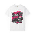 Legacy Over Likes T-shirt | Graphic Streetwear Tee, Bold Pink Typography