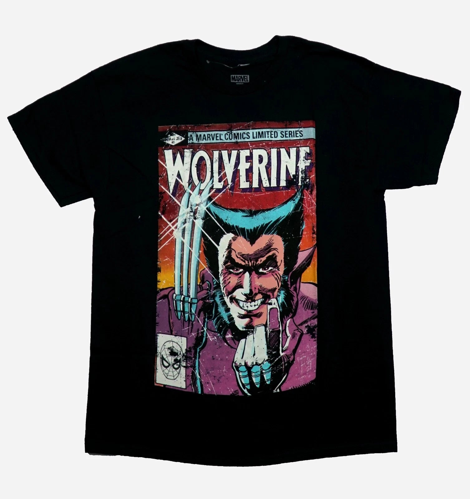 Wolverine New Adult T-Shirt - Fank Miller Cover Issue 1 Distressed