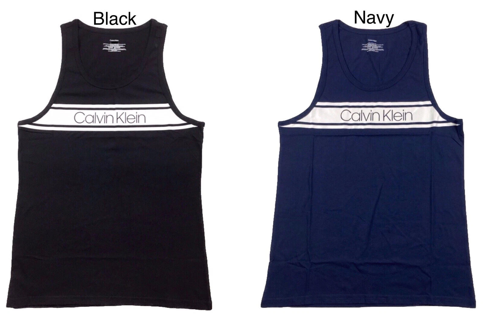 Calvin Klein Mens Vibration Tank Top Shirt Black or Navy/Blue M or L Sleeveless