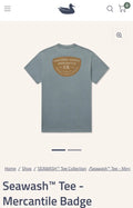 Southern Marsh seawash tee mercantile badge T Shirt L burnt sage