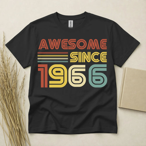 60th Birthday T Shirt Born In 1966 Gift 60 Year Old T-Shirt Awesome Since Sixty