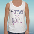Canotta T-Shirt " Forever Young " Tank Top Gift Idea Road To Happiness