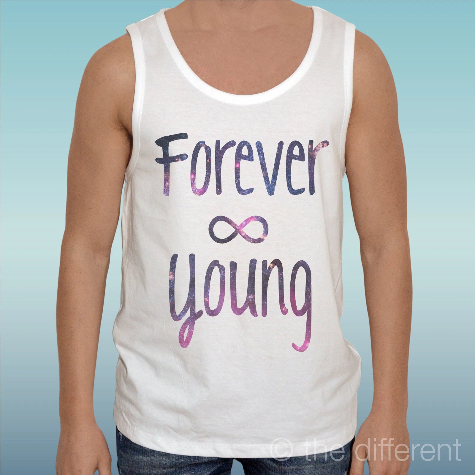 Canotta T-Shirt " Forever Young " Tank Top Gift Idea Road To Happiness