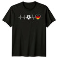 German Football Heartbeat T-Shirt German Football Birthday Gift For Him And Her