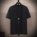Men's Polyester Black Casual Loose Printed T Shirt Suitable for Various Use