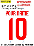 Mexico 2023-2024 IRON ON heat press transfer numbers soccer jersey
