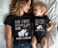 Custom Name Our First Mothers Day 2026 Shirt, Mommy And Baby Matching Mom Shirt