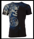 XTREME COUTURE by AFFLICTION Black PLASTERED Short Sleeve Slim Fit T-shirt NWT