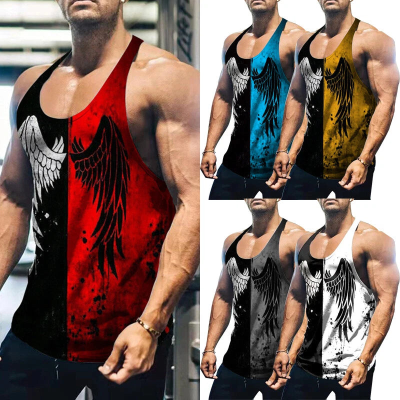 Men Workout Tank Top Gym Athletic Sports Vest Fitness Bodybuilding Muscle Shirts