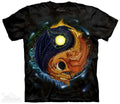 Yin Yang Dragon Sun Moon Legendary Magical The Mountain Cotton T-Shirt S-M