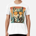 Wolf with sunglasses, with a modern style Pr S to 5XL Made in the AU/USA T-Shirt