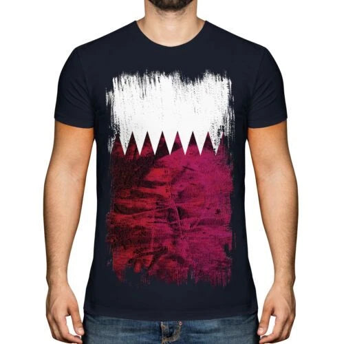 Katar Grunge Flagge Herren T-Shirt Qa ? Ar Fußball Katarische Geschenk