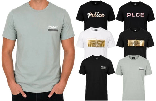 883 Police Men's T-Shirts Crew Neck Graphic Printed Summer Cotton Tee  S-2XL