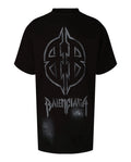 Balenciaga Mens Oversized Metal BB Stencil T-Shirt
