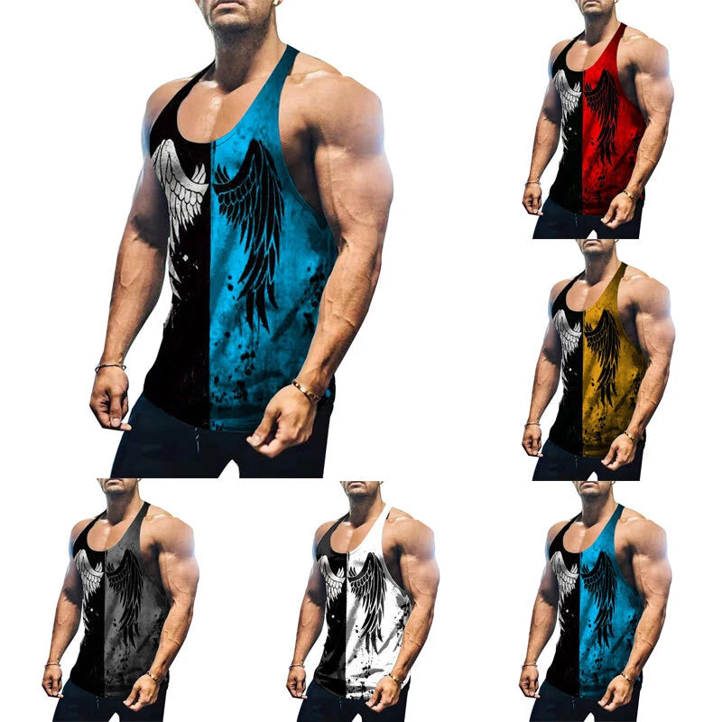 Mens Sleeveless Vest Tank Top Running Gym Top Sports Muscle T-Shirt Blouse Tee #