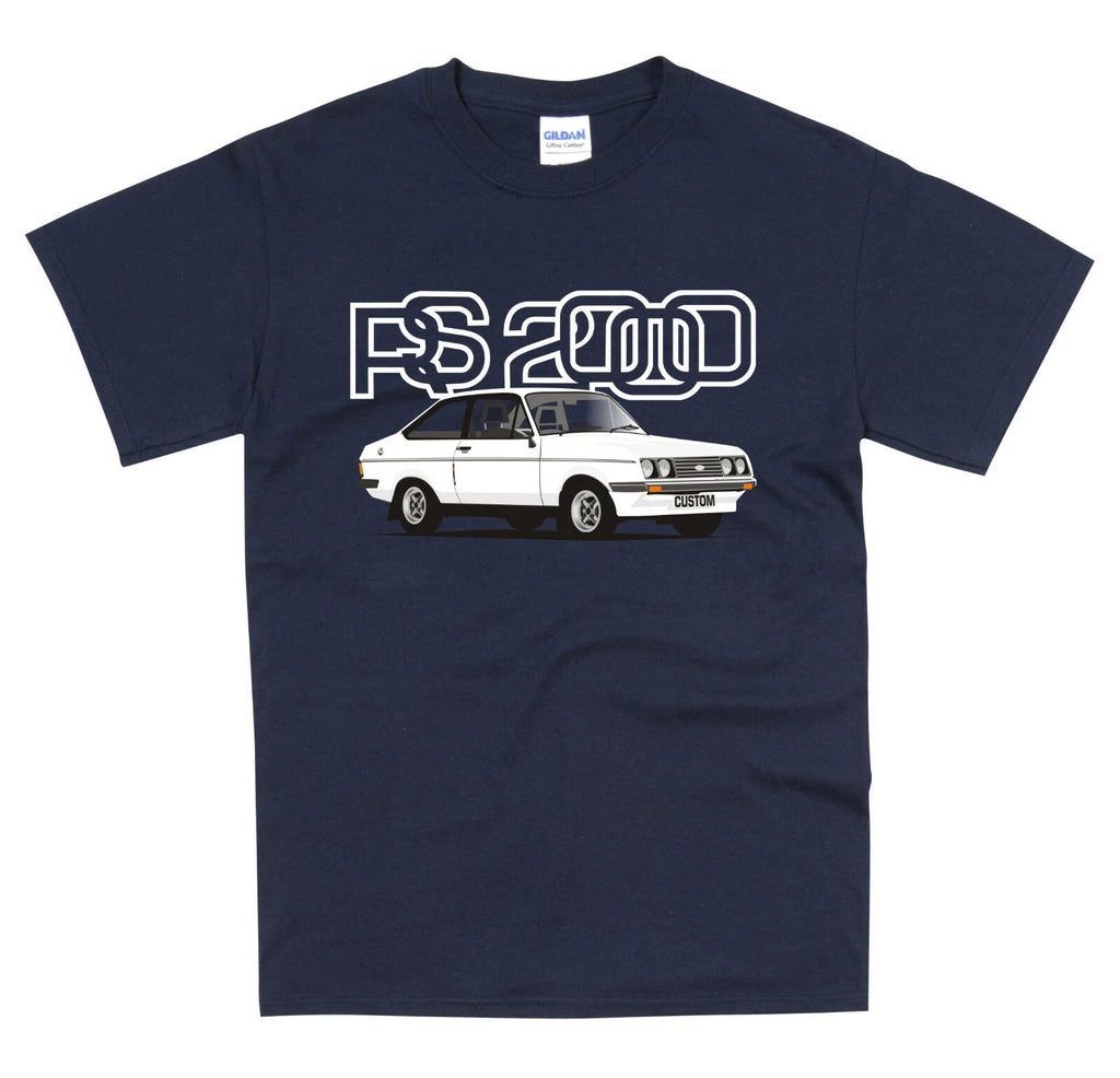 Ford RS2000 Mk2 Custom T Shirt White Classic Car Retro s - 5XL