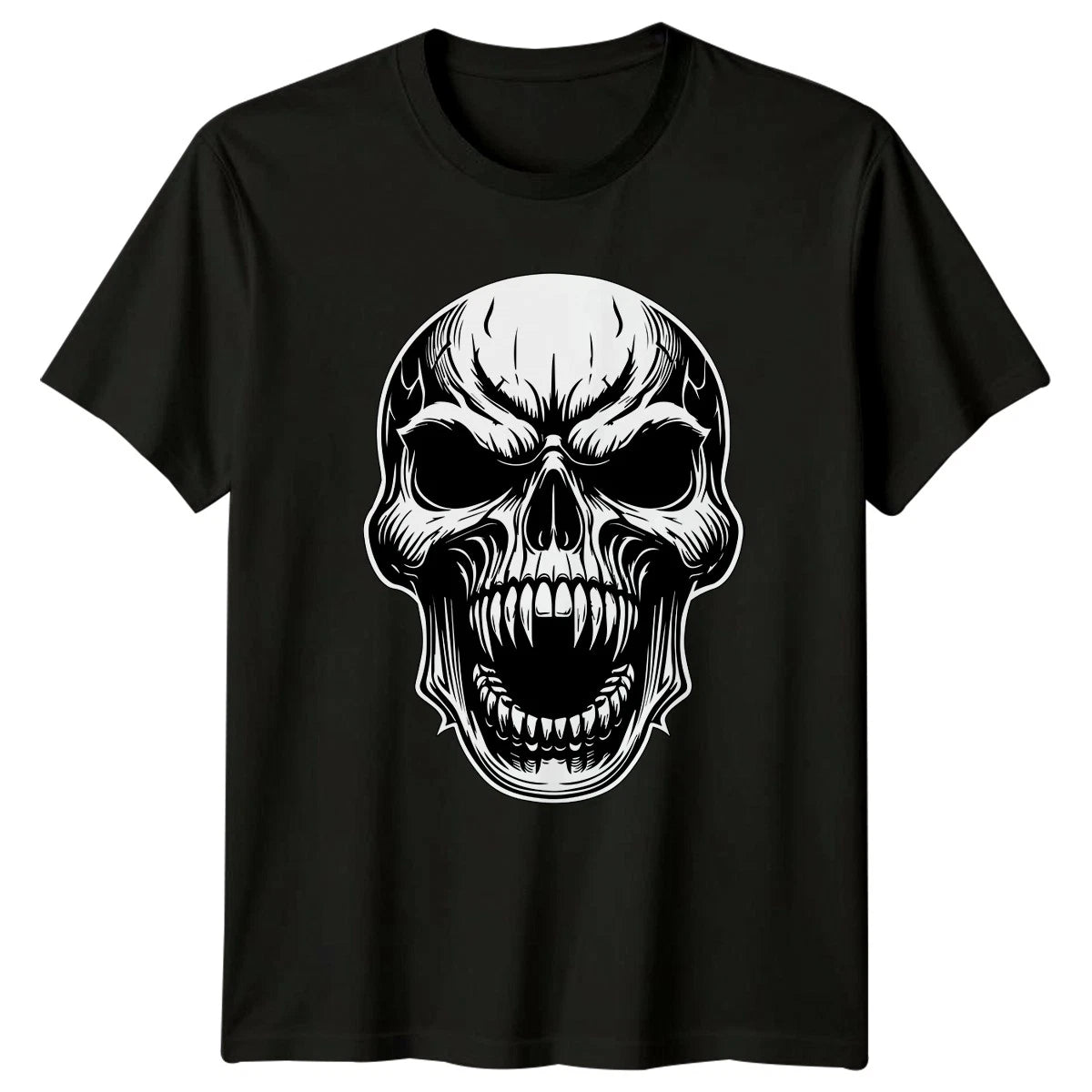 Art Devil Angry Fang T-Shirt Gothic Novelty Gift For Him And Her