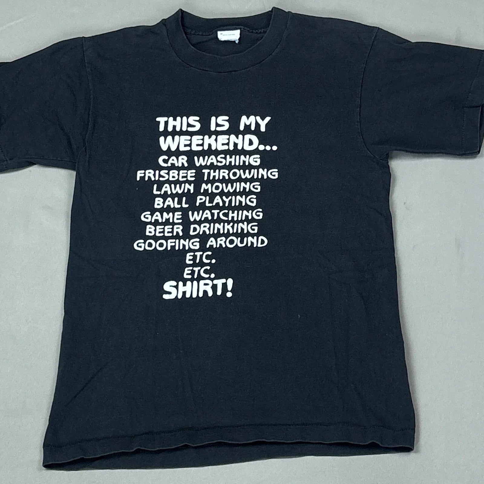 VTG This Is My Weekend Dad Shirt Medium Single Stitch Novelty Joke