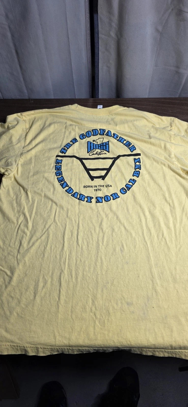 Boss BMX Team T-Shirt Size XL Yellow Short Sleeve Graphic Tee