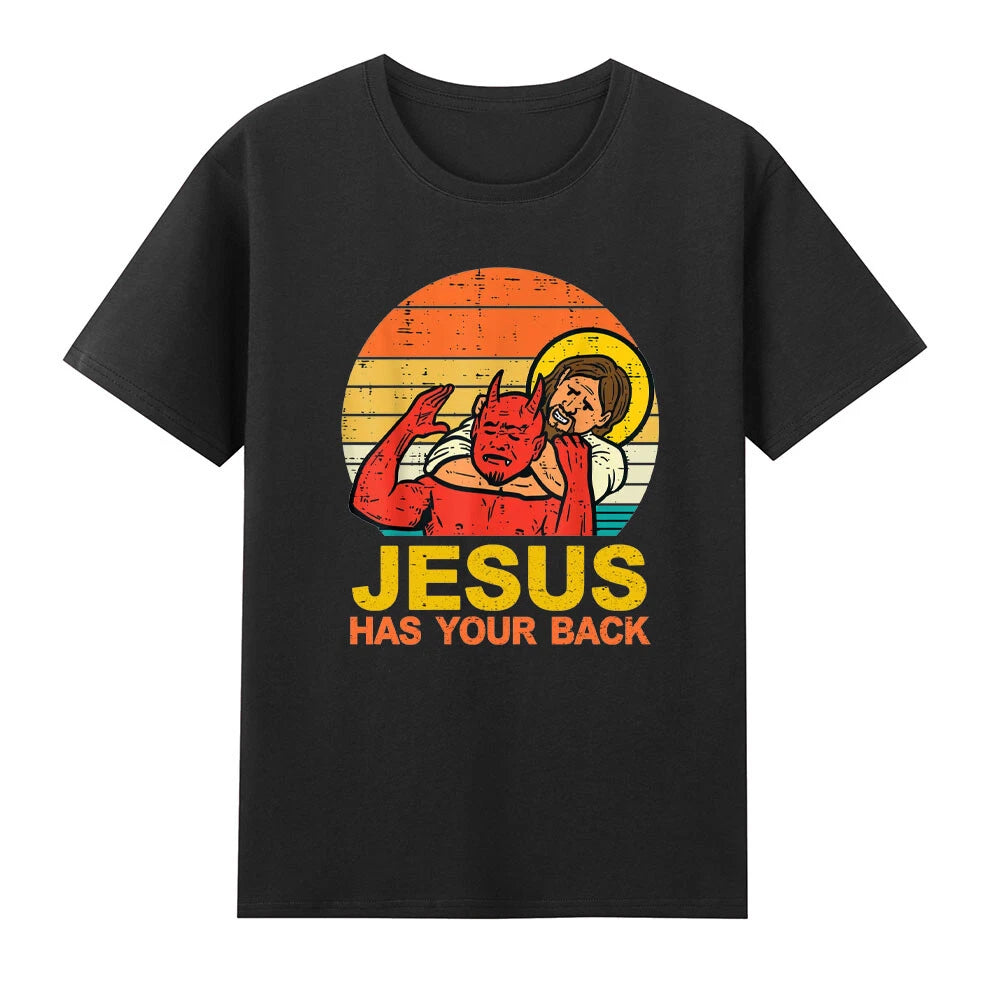 Jesus Has Your Back Jesus Santa Jiu Jitsu Christian T-Shirt