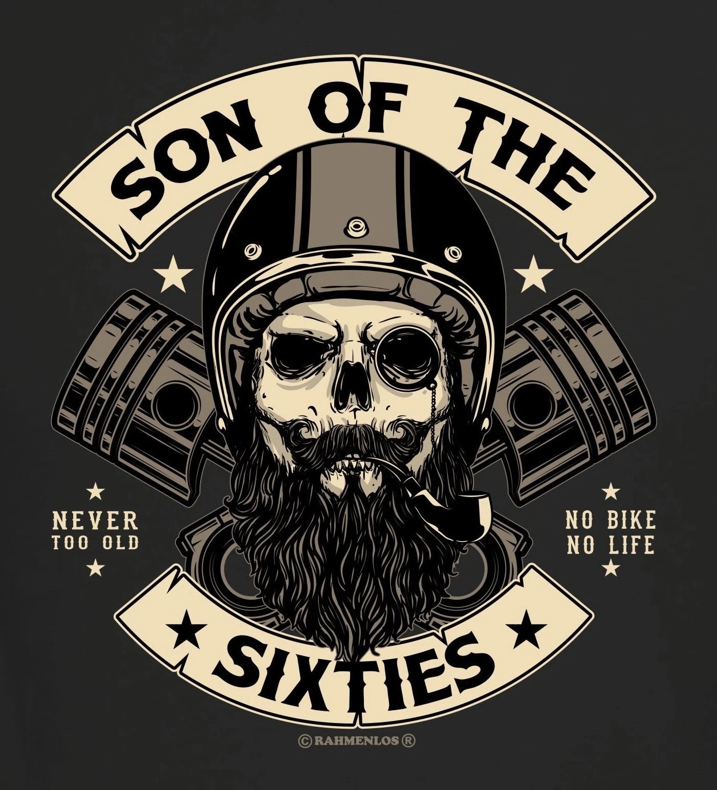 Mens Biker T-Shirt Son of the Sixties Funny Sayings Shirts Men Gifts