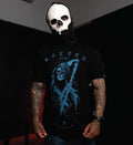 Sullen Tassi Reaper Blue print on a Black Premium T Shirt UK M-3XL UK