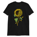 Gothic Sunflower Skull Unisex T-Shirt, Rock, Metal, Horror, Death, Grunge, Biker