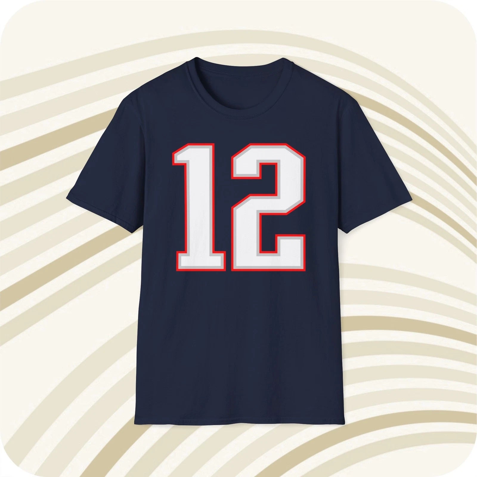 Tom Brady New England Patriots #12 NFL Jersey T-Shirt - Front & Back Print