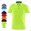 Mens T-Shirt Polo Neck Sports Gym Fitness Casual Running Jogging Quick Dry Tee