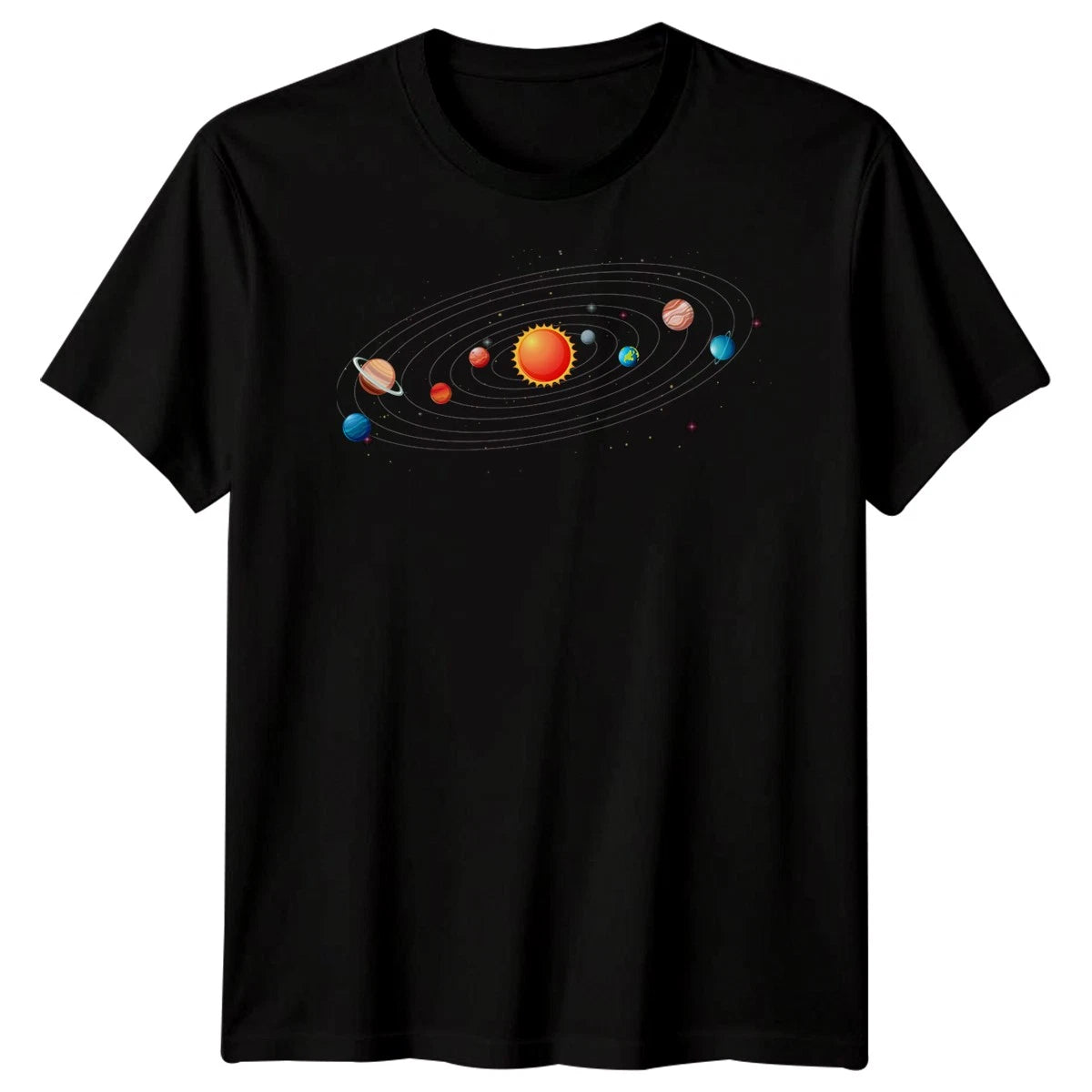 Solar System Planets Space Mens T-Shirt Astronomy Science Graphic Tee