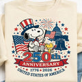 Snopy America 250 Anniversary Shirt, Patriotic Dog Cartoon Tee