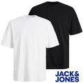Jack & Jones 2 Pack Mens O-Neck T-Shirt Plain Casual Tee For Men,Size - S TO 2XL