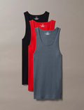 Calvin Klein Cotton RIB (Medium)  NB4036-058  MULTI COLOR TANK TOPS 3 PACK