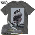 Shirt To Match 5 Wolf Grey Unisex Tee Sneaker Shirt Cool Shirt Sneaker Tee