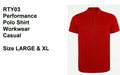 Mens smart size XL  & Large, ROYAL RED  polo shirt Work wear casual RTY RT03 NEW
