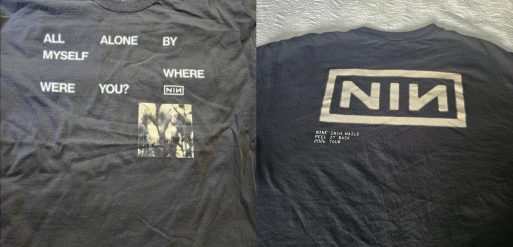 Nine Inch Nail NIN Peel It Back Tour 2026 Lyric Somewhat Damaged T-shirt S-5XL