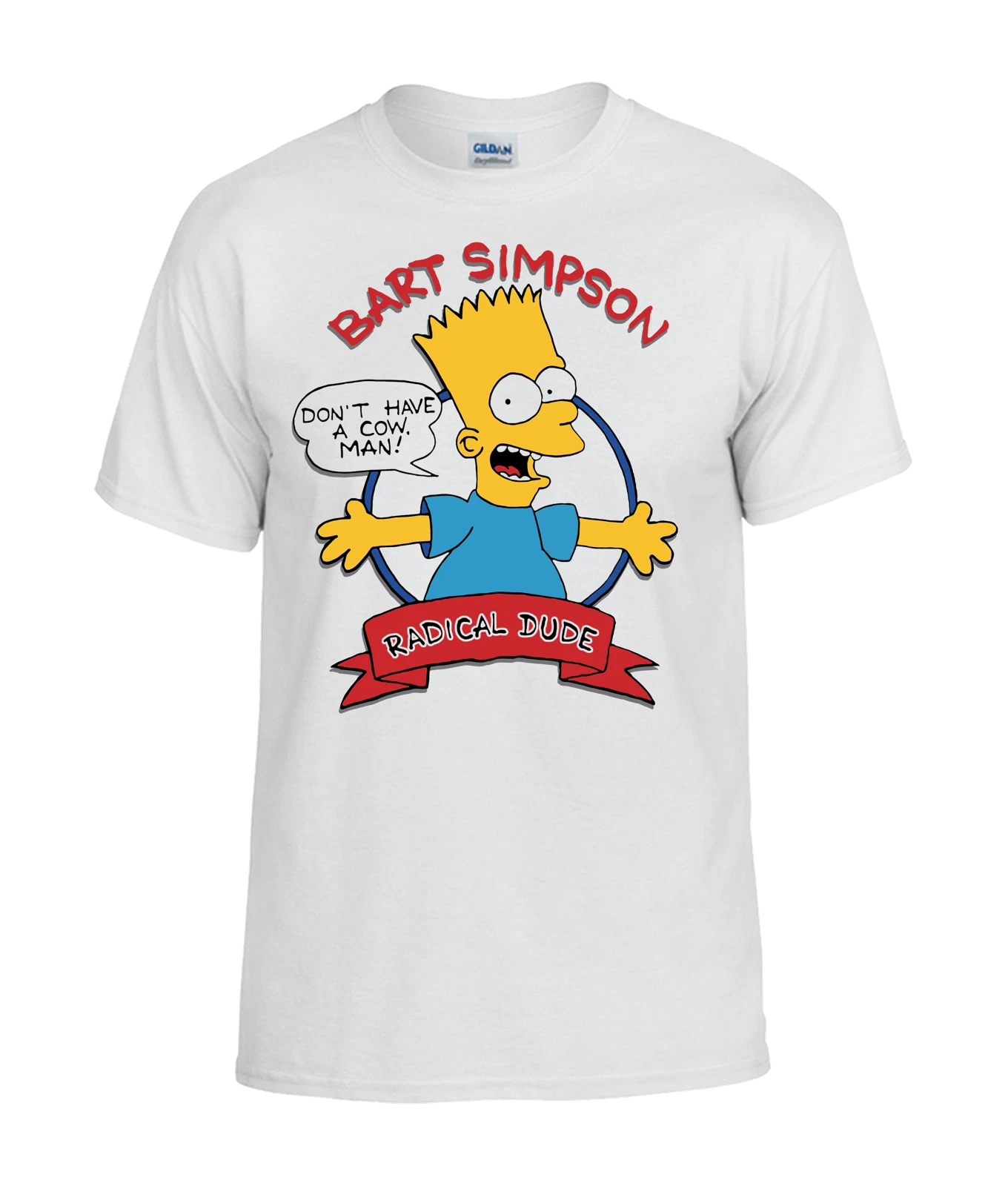 Bart Simpson Radical Dude Don't Have a Cow T-Shirt 90 style recreated