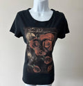 True Religion Rose Graphic T-Shirt Small Crew Neck Streetwear Festival Boho Rock