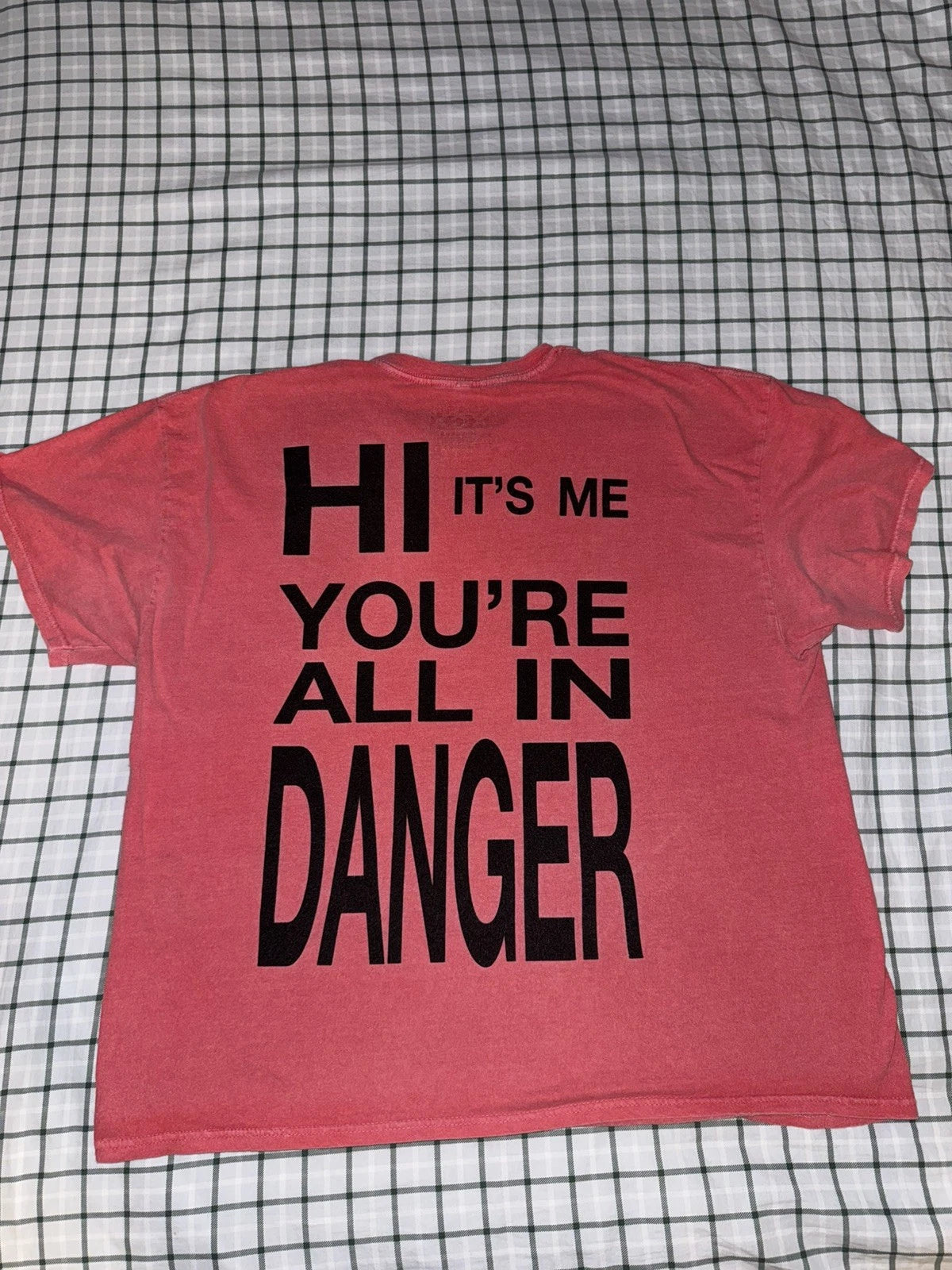 Charli XCX Brat Shirt Adult Large Red Hi It's Me Album Urban Outfitters NWOT