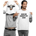 Ask Me About My Cow Kids and Adults Unisex Novelty Flip T-Shirt