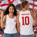 Personalised England Flag Vest, Custom Name Number Supporter Top