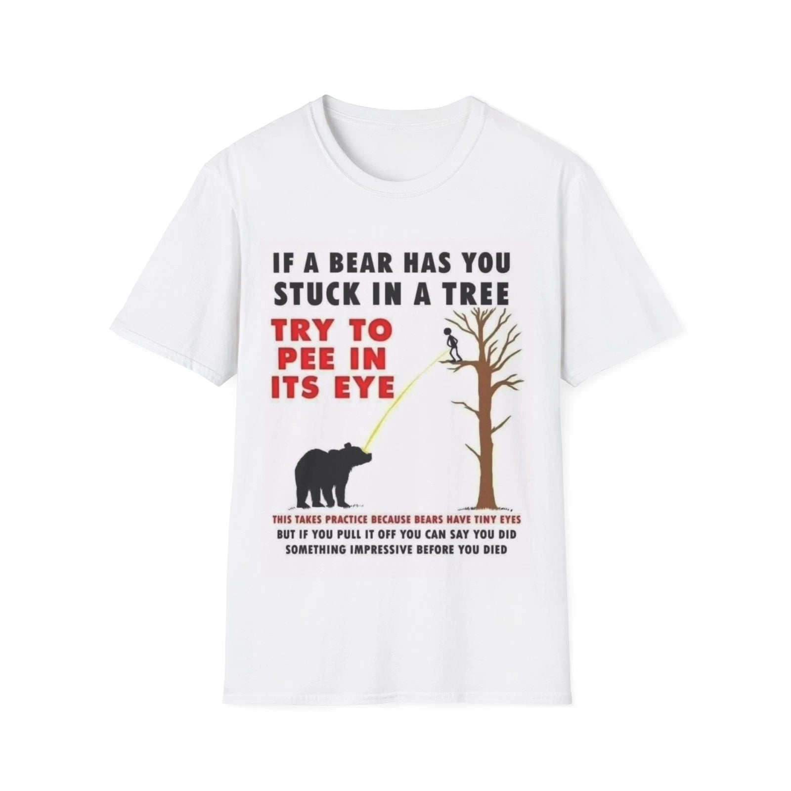 piss on a bear meme tee