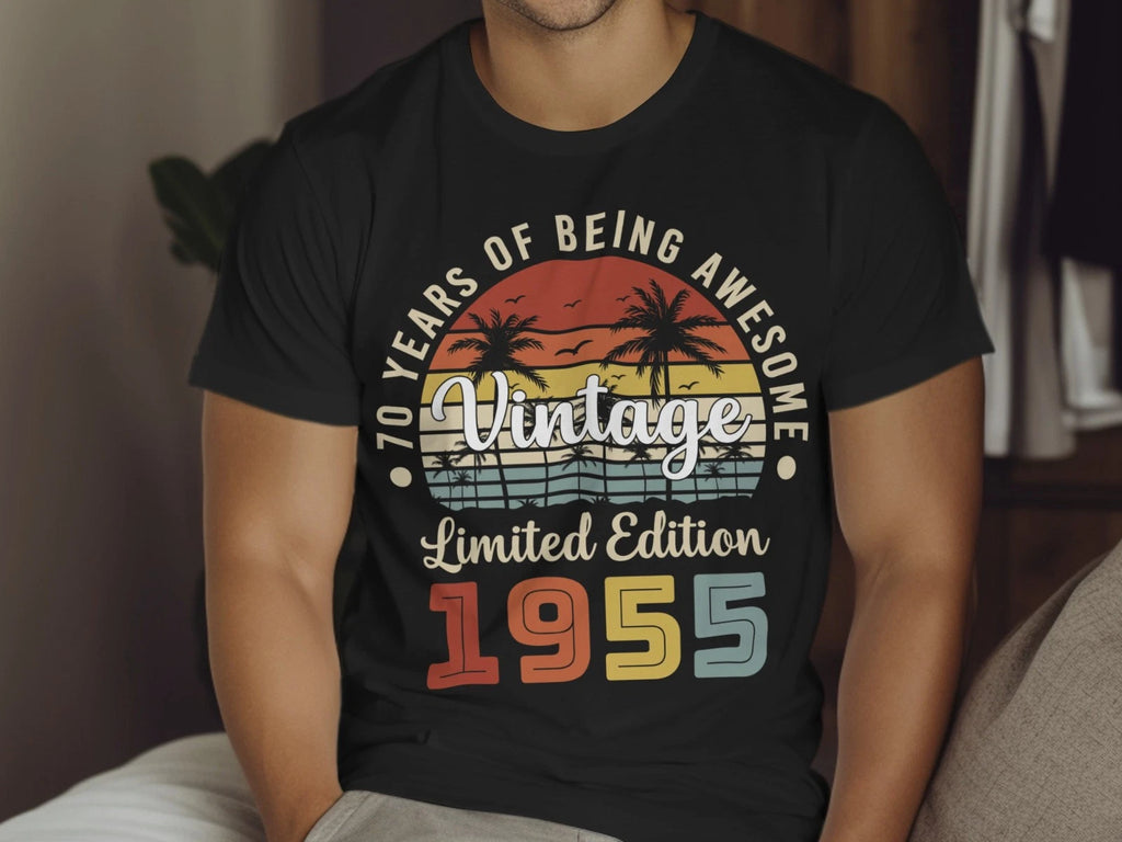 Personalised Vintage Birthday T Shirt Any Age Year Limited Edition Retro Gift