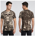 ARCHAIC by AFFLICTION Brown KILROY Short Sleeve Slim Fit Y2K T-shirt NWT