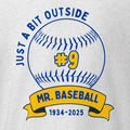 NEW Just A Bit Outside T Shirt Bob Uecker Tribute Shirt Brewers Shirt RIP Uecker