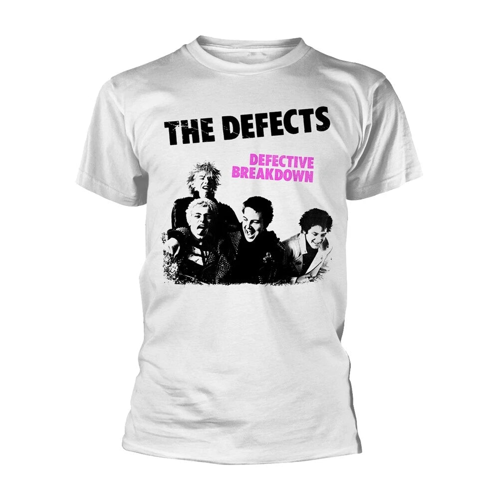 The Defects - DEFECTIVE BREAKDOWN - Official WHITE T SHIRT  SALE PRICE £7.99