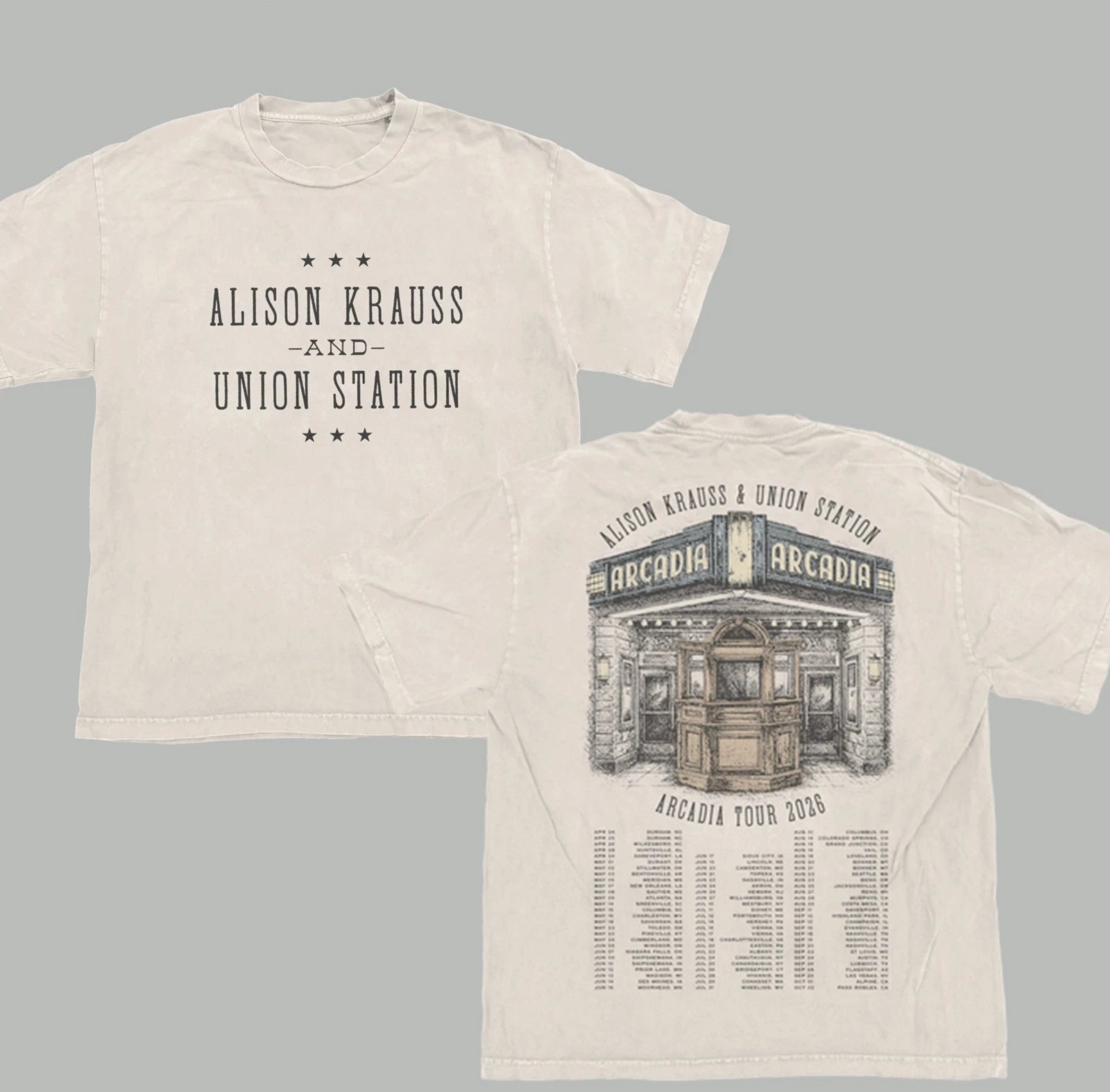 Alison Krauss & Union Station North America Tour 2026 T shirt reprint